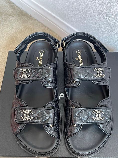 sandale matelasse chanel|authentic Chanel sandals.